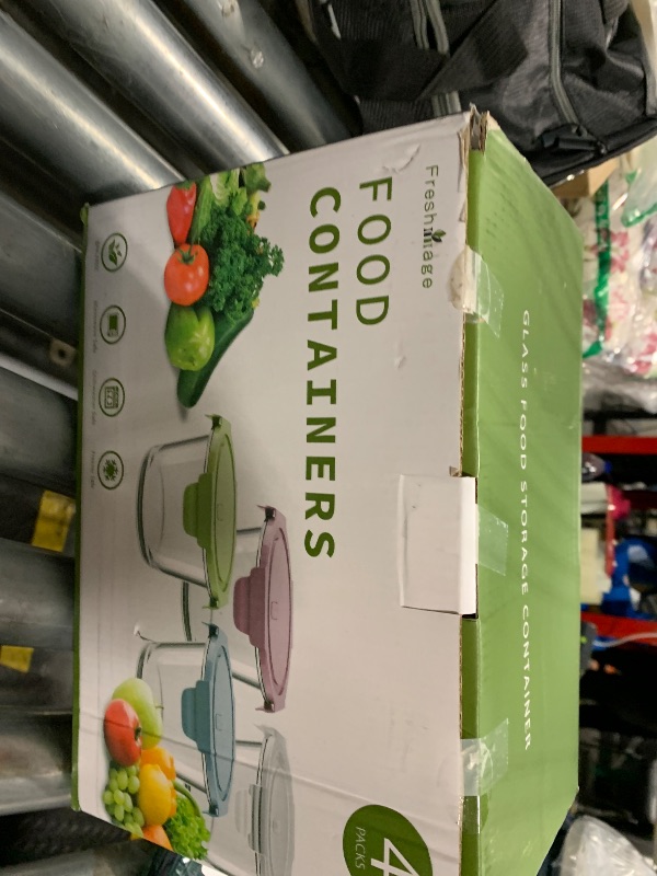 Photo 1 of 16oz Glass Meal Prep Containers, Airtight 2 Cup Glass Storage Containers with Lids, Heat-Resistant BPA-Free Borosilicate Glass Soup Container for Leftover, Microwave, Dishwasher&Freezer Safe (4 Packs)