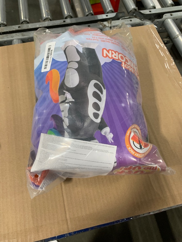 Photo 1 of Spooktacular Creations Halloween Inflatable Costume, Full Body Unicorn Blow Up Costume for Adults Dress Up Holiday Themed Cosplay Parties(Skeleton)