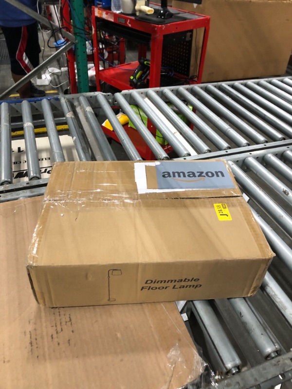 Photo 1 of ?Upgraded? Dimmable Floor Lamp, 1000 Lumens LED Edison Bulb Included, Arc Floor Lamps for Living Room Modern Standing Lamp with Linen Shade, Tall Lamps for Living Room Bedroom Office Dining Room-Grey