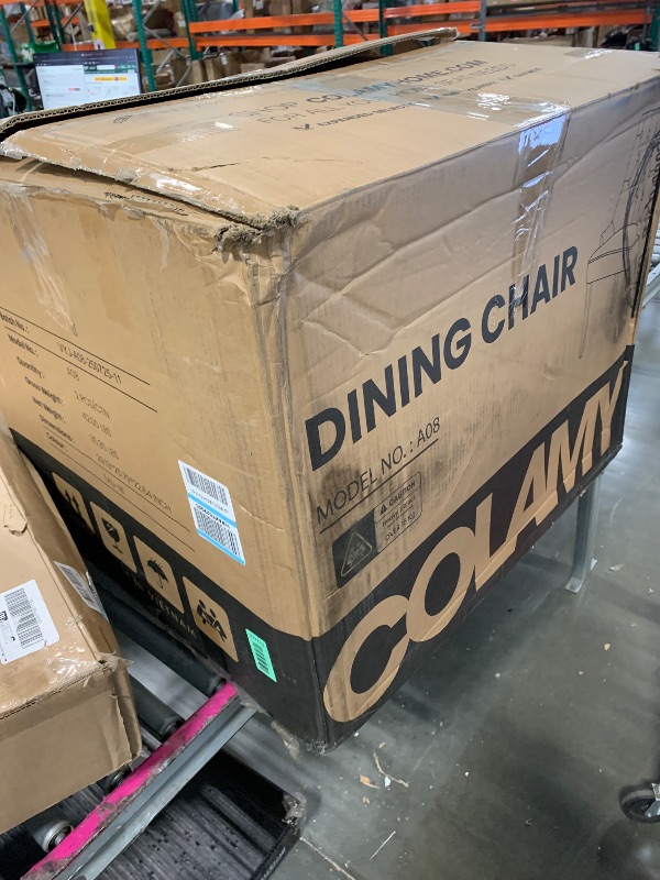 Photo 1 of **NO LEGS INCLUDED** COLAMY Wingback Upholstered Side Dining Room Chairs Set of 2, Fabric Dining Chairs with Tufted Button, Living Room Chairs for Home Kitchen, Taupe