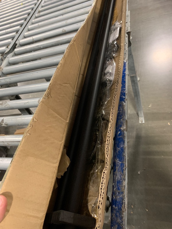 Photo 3 of 2 Pack Telescoping Curtain Rods, 1Inch Diameter Drapery Rods 48-84Inch Length Adjustable Rod with Brackets Window Treatment-Frosted Black