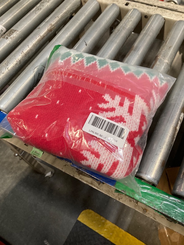 Photo 1 of **SIMILAR IMAGE**LookbookStore Women's Red Long Sleeves Ugly Christmas Snowflake Winter Holiday Knit Sweater Pullover Size L 12 14