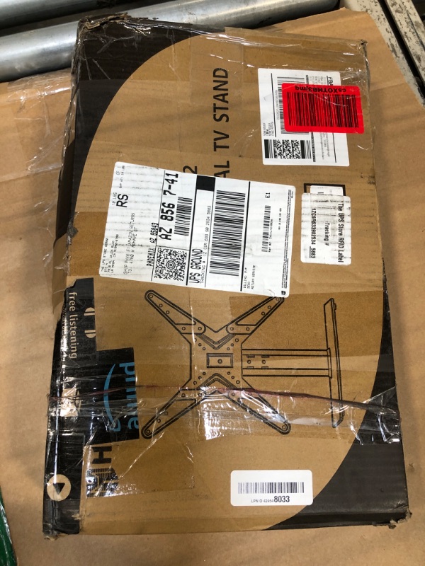 Photo 1 of Hemudu Universal Swivel TV Stand/Base Table Top TV Stand for 21 to 50 inch TVs with 90 Degree Swivel, 4 Level Height Adjustable, Heavy Duty Tempered Glass Base, Holds up to 99lbs, HT02B-002