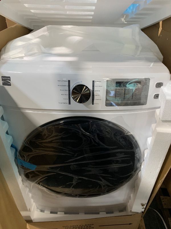 Photo 1 of ****UNTESTED**** Kenmore 8.0 cu. ft. Front Load Electric Dryer with Wrinkle Guard & Accela Steam to Reduce Wrinkles, Static & Odors - Smart Sensor Drying - LED - ENERGY STAR Certified - White