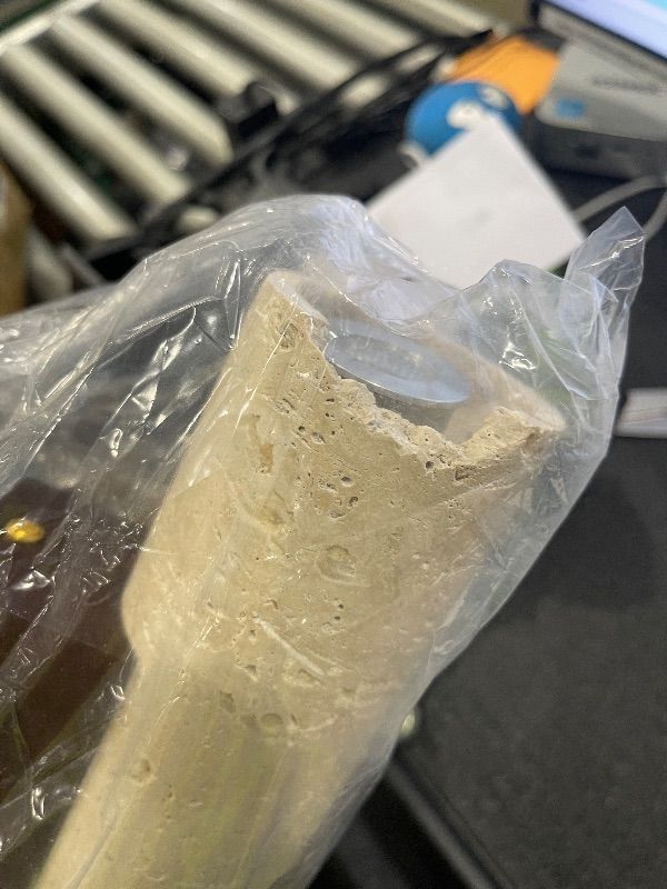 Photo 1 of *Damage item/ chipped* LVLVlech Nordic Style Stone Wall lamp, Natural Marble lampshade up and Down Light, Alabaster Wall Sconce,Indoor Wall lamp, Dining Hallway, Study, Home Lighting Decoration (12.59)