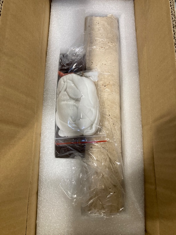 Photo 1 of *Damage item/ chipped* LVLVlech Nordic Style Stone Wall lamp, Natural Marble lampshade up and Down Light, Alabaster Wall Sconce,Indoor Wall lamp, Dining Hallway, Study, Home Lighting Decoration (12.59)