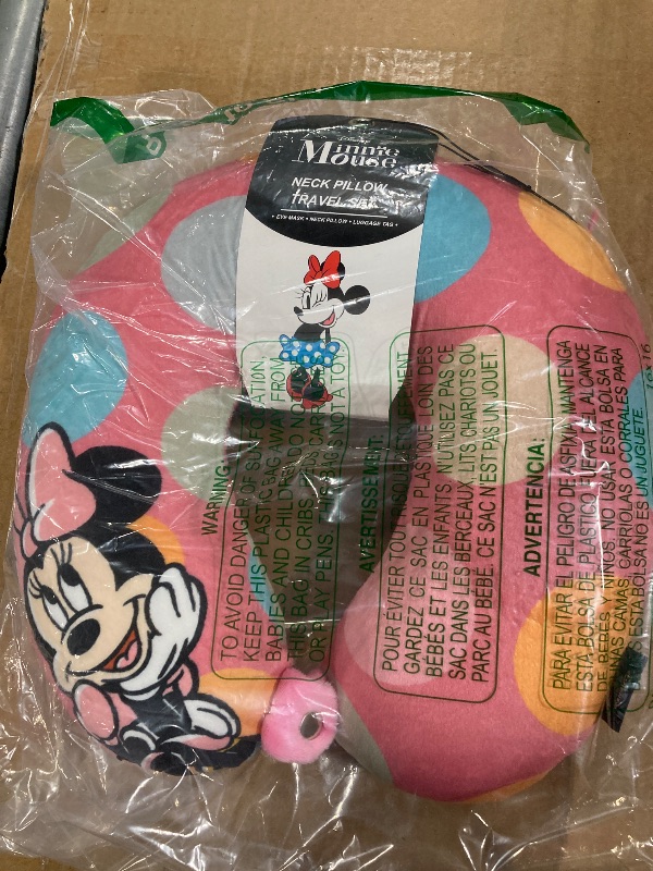 Photo 1 of +++ONLY NECK PILLOW+++Bioworld Minnie Mouse Kids Travel Set with Neck Pillow Eye Mask and Luggage Tag - Disney Magic on The Go!