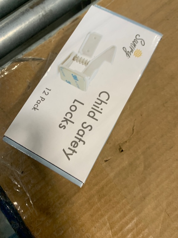 Photo 1 of 12 Pack Cabinet Locks Child Safety | Baby Safety Cabinet Locks NO Drilling 3M Adhesive Baby Proof Drawer Lock Child proofing cabinets latches for Kids Latch for Drawers & Door Child Safety Locks