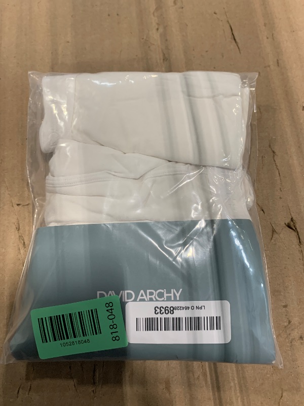 Photo 1 of DAVID ARCHY Men's Underwear Ultra Soft Modal Dual Pouch Boxer Briefs Support Ball Pouch Bulge Enhancing Boxer Briefs for Men 3 Pack(M, White)