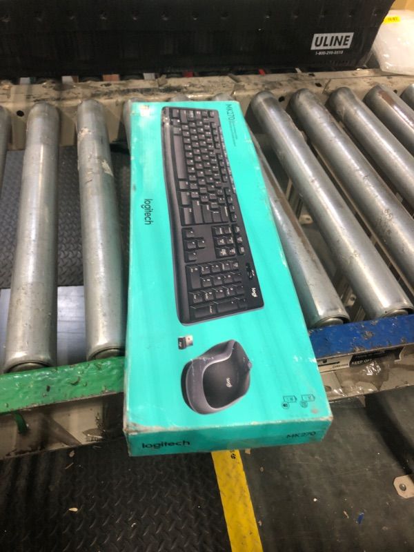 Photo 1 of **KEYBOARD ONLY**
Logitech MK270 Wireless Keyboard and Mouse Combo for Windows, 2.4 GHz, 8 Multimedia Keys, PC, Laptop, Wireless Keyboard Compact Mouse Combo - Black