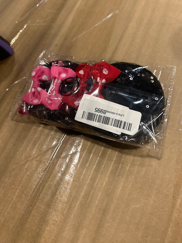 Photo 1 of Ayesha Mouse Ears Hair Clips Mouse Ears for Girls Sequin Mouse Bows Barrettes Mice Ears Polka Dot Bows Mouse Hair Accessories for Kids Costume Party 4PCS