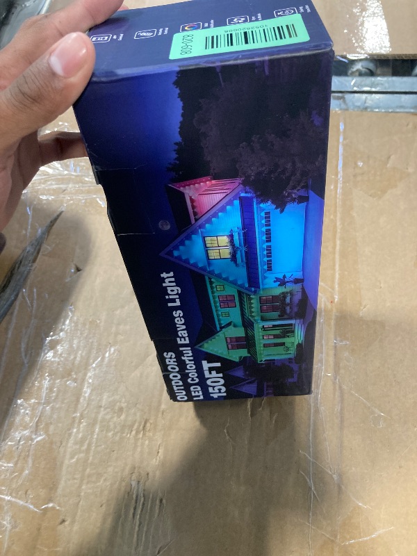 Photo 1 of 150FT Permanent Outdoor RGB Lights - Waterproof Smart LED Eaves Lights with App/Remote Control, Music Sync & DIY Scenes, Perfect for Christmas, Halloween, Parties & Daily Decor, Ideal for House Roof