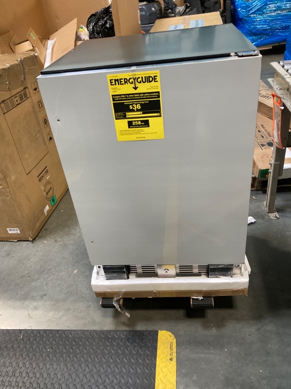 Photo 1 of ****MINOR DAMAGE, DENTS****Garvee 24Inch Indoor Beverage Refrigerator Weather Resistant Stainless Steel Beverage Cooler for Up to 180 Cans, Built-in or Freestanding Use

-Accurate LED temperature control
-Powerful compressor for quick cooling
-Air-cooling