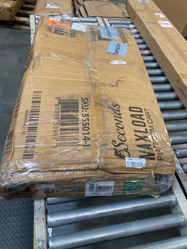 Photo 1 of ****MISSING TWO WHEELS**** 5Seconds Platform Cart Industrial Dolly Heavy Duty 48” X 24” Platform Hand Push Truck Commercial Cart Flatbed with 2000lb Capacity, Moving Cart 6” Swivel Wheels Flatbed cart