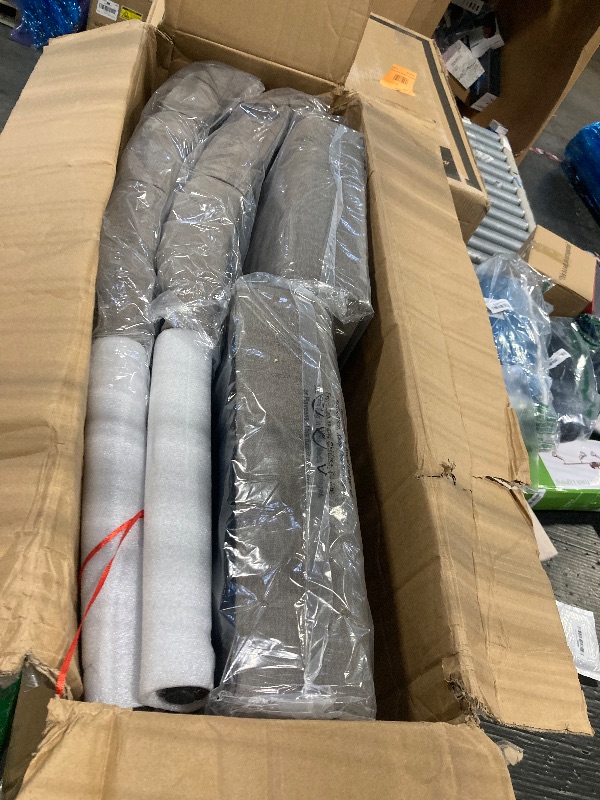 Photo 1 of ****SET OF 2****COLAMY Button Tufted Dining Chairs Set of 6, Parsons Upholstered Fabric Dining Room Chairs Kitchen Chairs with Wood Legs and Padded Seat, Taupe