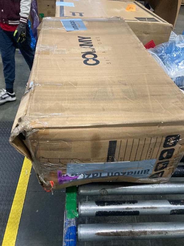 Photo 1 of ****SET OF 2****COLAMY Button Tufted Dining Chairs Set of 6, Parsons Upholstered Fabric Dining Room Chairs Kitchen Chairs with Wood Legs and Padded Seat, Taupe