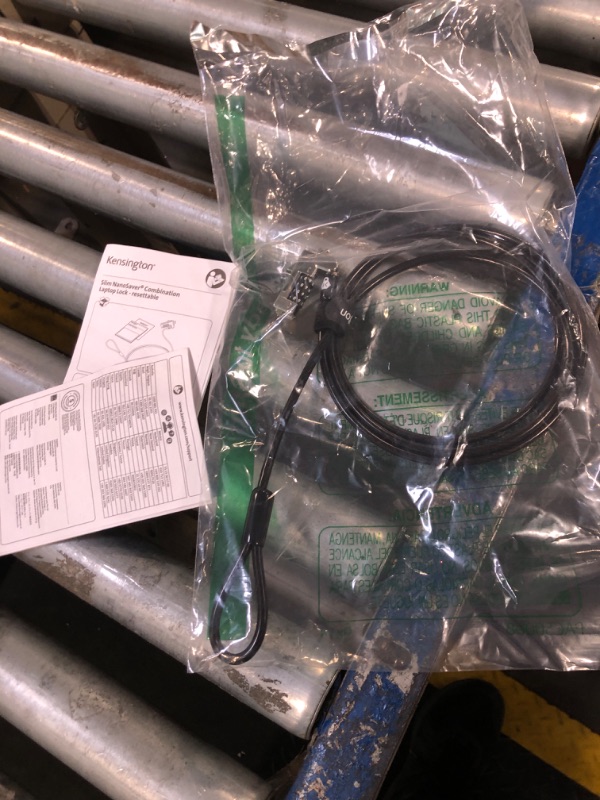 Photo 2 of Kensington NanoSaver™ Combination Laptop Lock, Resettable Computer Security Locking Cable for Ultra-thin Laptops for HP Lenovo Asus Acer, Resettable 4-wheel Number Code (K60603WW)