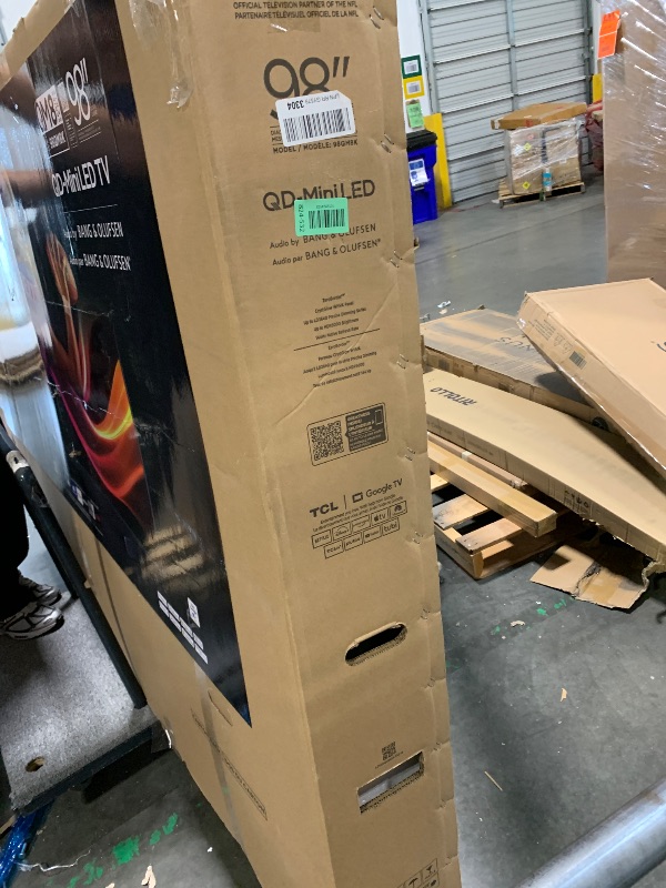 Photo 1 of ***IT WAS NOT TESTED AND DOES NOT HAVE A CONNECTION CABLE***TCL 98 Inch Class QM8K Series | Mini LED QLED 4K HDR | 98QM8K, 2025 Model | 120HZ-144HZ Anti Reflective Wide Angle Screen Smart Google TV Dolby Atmos | Voice Remote Alexa Gaming Streaming Televis