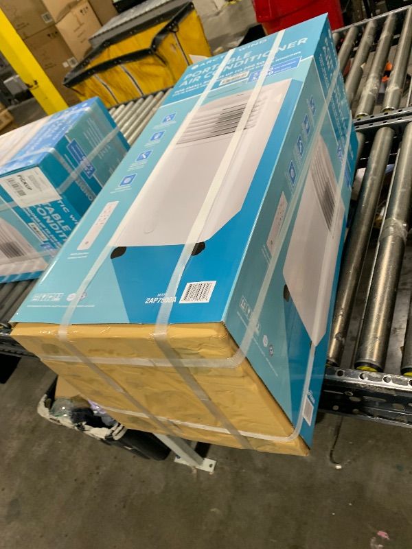 Photo 1 of Arctic Wind 7,500 BTU Portable Air Conditioner for Home with Dehumidifier, A/C Portable Air Conditioner for Room, Apartment, and Bedroom, 115V, AC for Small Rooms up to 200 Sq. Ft. with Remote, White