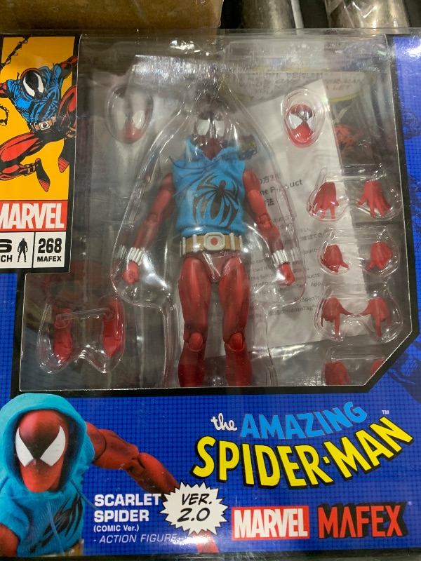 Photo 1 of Medicom Toy MAFEX No. 268 MAFEX SCARLET SPIDER Ver. 2.0, Total Height Approx. 6.1 inches (155 mm), Non-scale, Pre-painted Action Figure