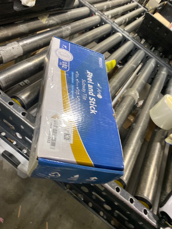 Photo 1 of Art3d 102-Piece Peel and Stick Wall Tile for Kitchen Backsplash, Bathroom, Fireplace, 3in. × 6in. Stick on Subway Tile Stone Beige