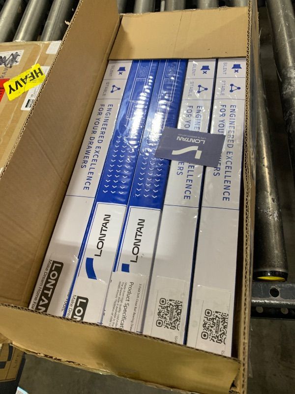 Photo 1 of LONTAN Soft Close Drawer Slides 22 Inch Side Mount Heavy Duty Cabinet Drawer Glides 10 Pairs - Ball Bearing Full Extension Kitchen Cabinet Rails 100 LB Capacity