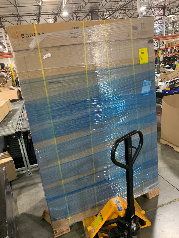 Photo 1 of BODEGACOOLER Commercial Merchandiser Refrigerator, 2 Glass Door Commercial Beverage Refrigerator, 40 Cu. Ft Beverage Display Cooler with Soft LED Light, Adjustable Shelves and 4 Strong Castors(Black)