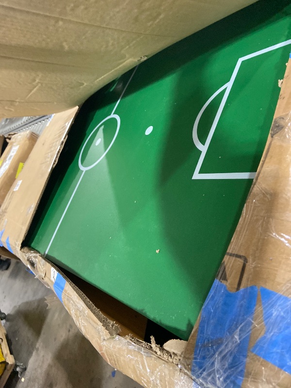 Photo 1 of SereneLife 48in Competition Sized Foosball Table - Height Adjustable Arcade Soccer Set for Home, Game Room, Man Cave - Includes 2 Balls & 2 Fold-Out Cup Holders, Natural