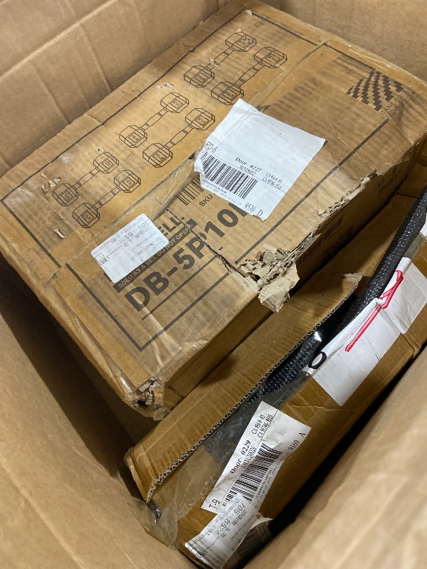 Photo 1 of Fitvids 100LB Rubber Coated Hex Dumbbell Weight Set WITH RACK 