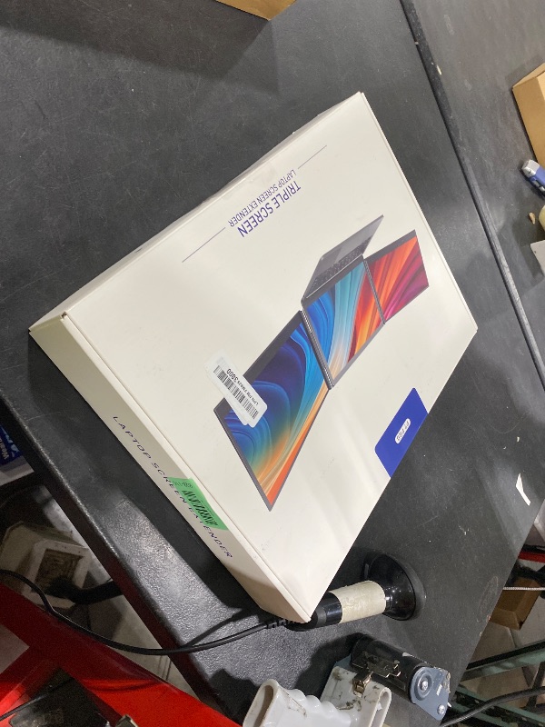 Photo 1 of 15.6'' Laptop Triple Screen Extender One Cable Connection, 1080P FHD IPS Portable Dual Monitor with Speaker, Ultra-Slim Travel Monitor for 13-17.3" Laptops, Compatible with MacOS, Windows, Android