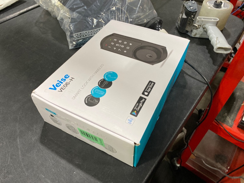 Photo 1 of Veise VE06-H Smart Front Door Lock Set, App Control, Keyless Entry Deadbolt with Lever Handle, Electronic Digital Touchscreen Keypad, Auto Lock, Easy Install, Matte Black