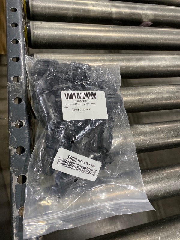 Photo 1 of 10 Pack 1/2 Inch Drip Irrigation Coupling Connectors (1/2" ID x 0.65" OD) - 1/2'' Drip Line Anti-Drop Barbed Locked Straight Connectors for 1/2 Inch Drip Tubing Garden Irrigation System