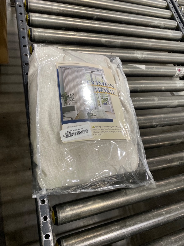 Photo 1 of COMON HOME 80 Inch Extra Wide Pinch Pleated Curtains 112 Inch Length for Living Room Large Window Drapes Light Filtering Privacy for Bedroom Back Tab with Hooks Clip Rings Natural 80W x 112L