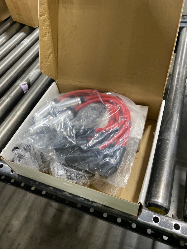 Photo 1 of 8Pcs UF262 Round Ignition Coils with 9748UU 8mm Spark Plug Wires & 41-962 Platinum Spark Plugs Compatible with Chevy Silverado Suburban Tahoe, GMC Sierra Yukon, Cadillac 4.8L 5.3L 6.0L V8, Not Square