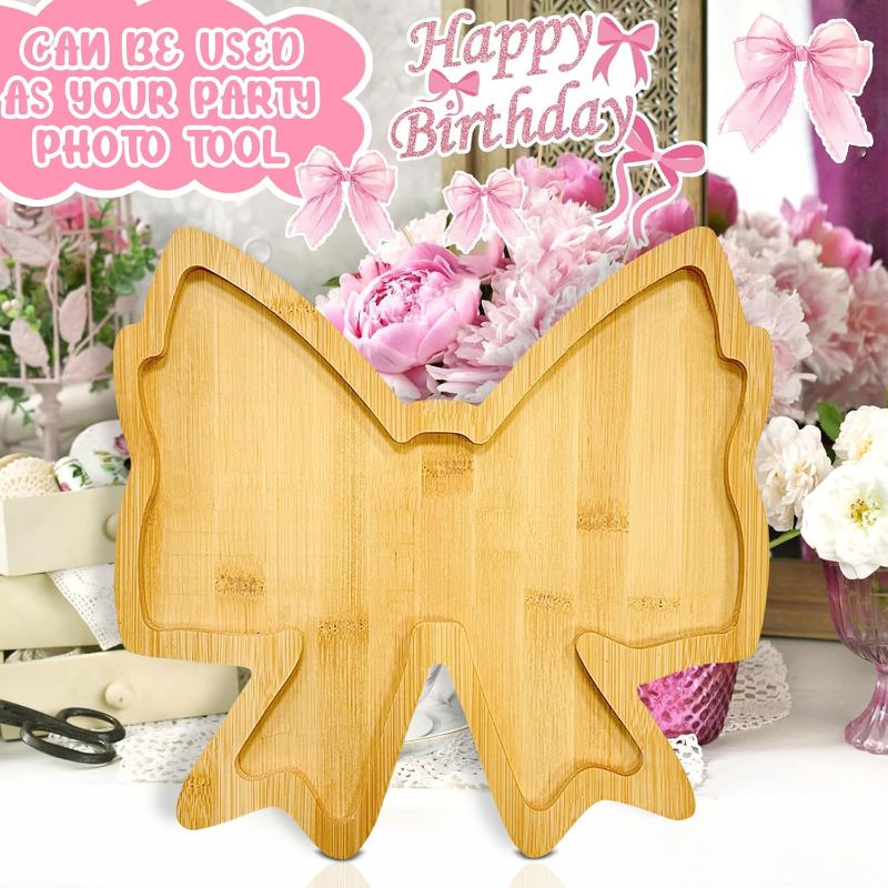 Photo 1 of 1 PCS Wooden Bow Party Decorations