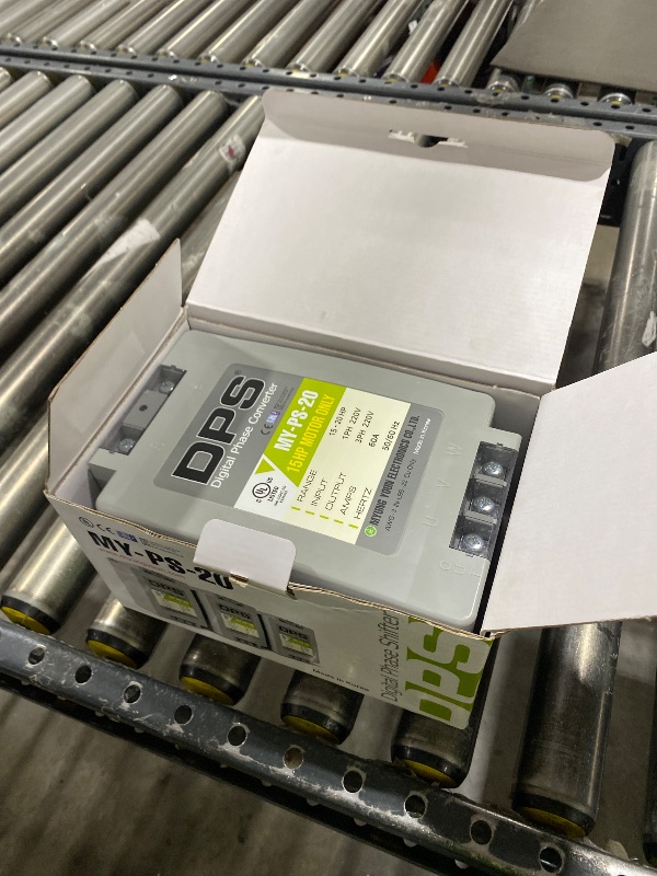 Photo 1 of DPS Sinlge Phase to 3 Phase Converter, 20HP, 60A, Input/Output 200V - 240V MY-PS-20 Model Must Be Used for 15HP(11kW) 45A Motor, DPS Must Be Used for 1 Motor Only, UL-Listed
