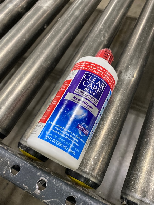 Photo 1 of  Clear Care Plus Cleaning and Disinfecting Contact Lens Liquid Solution for Daily Use, 12 oz