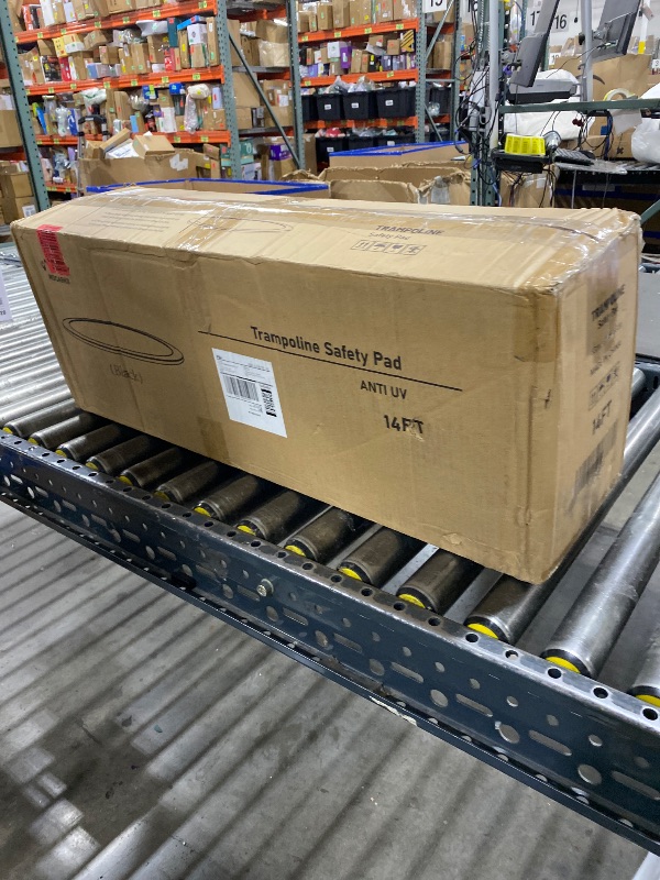 Photo 1 of WOCARKS Trampoline Pad, 10ft 12ft 14ft 15ft 16ft Trampoline Replacement Safety Pad, Waterproof and Tear-Resistant Safety Spring Cover Round Frame Pad (Black, 14FT)