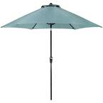 Photo 1 of Lavallette 9 ft. Aluminum Tilt Patio Umbrella in Ocean Blue Olefin