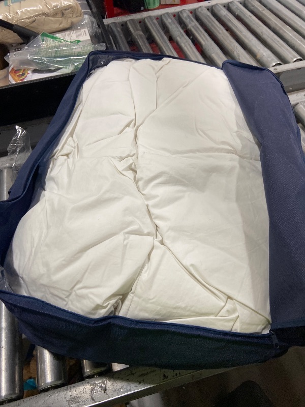 Photo 1 of Serta Goose Feather Down Fiber Cotton Comforter King Size - 100% Cotton Duvet Insert - Hotel Luxury Hypoallergenic Bedding Comforter All Season Medium Warmth 106 x 90 Inch White