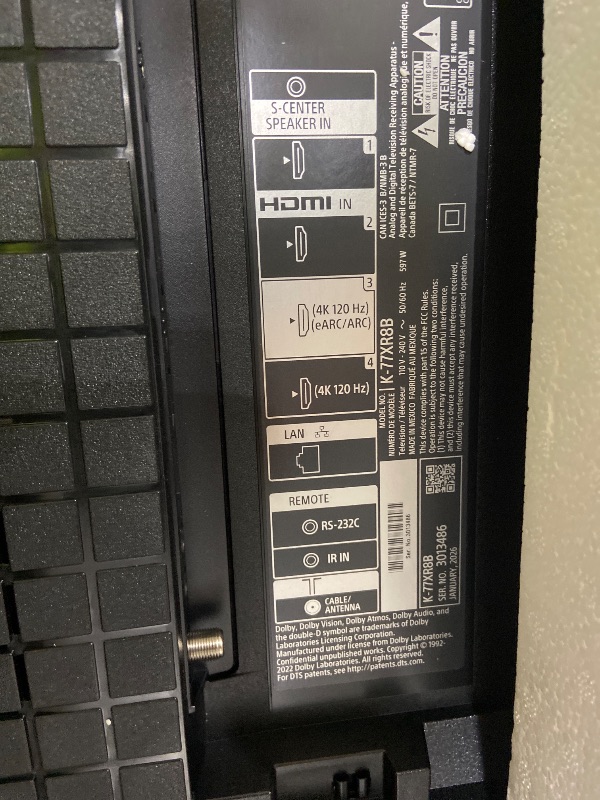 Photo 1 of Sony 77 Inch OLED 4K Ultra HD TV BRAVIA XR8B Smart Google TV with Dolby Vision HDR and Exclusive Features for PlayStation® 5 (K-77XR8B), 2025 Model