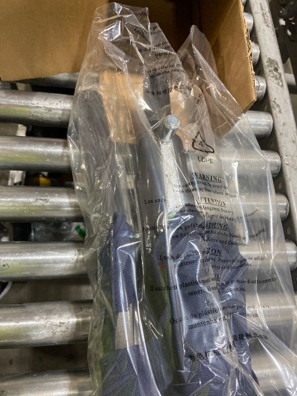 Photo 1 of 9 ft. Aluminum Patio Umbrella in Navy Blue