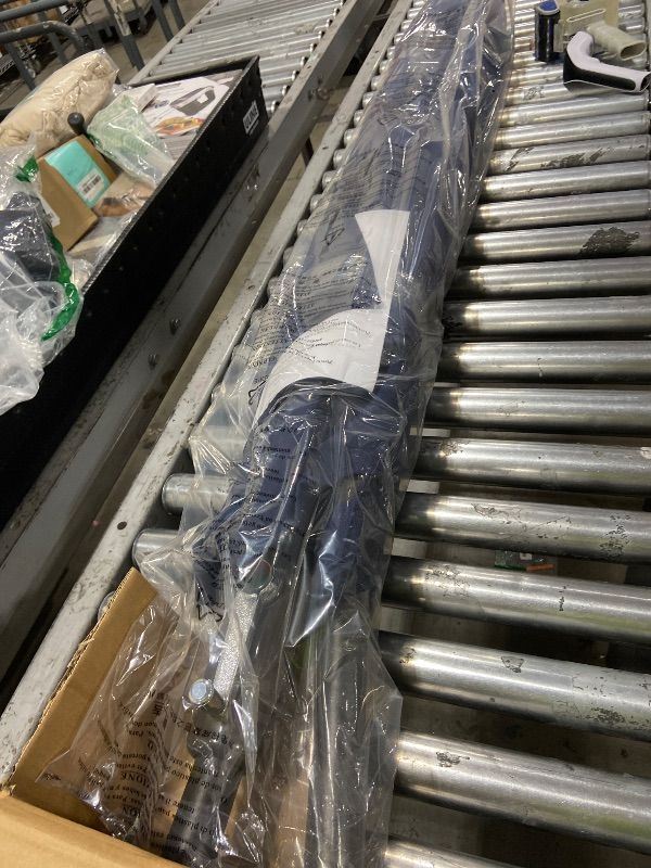 Photo 1 of 9 ft. Aluminum Patio Umbrella in Navy Blue