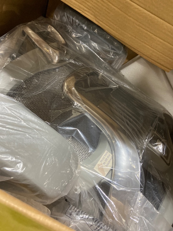 Photo 1 of GABRYLLY Ergonomic Office Chair, Home Mesh Desk Chair with Sync Lumbar Support & Sliding Seat, 4D Arm, 150° Recline, Adjustable Back,Big & Tall Computer Chair-Footrest,Aluminum Base, Gray,FLOW550