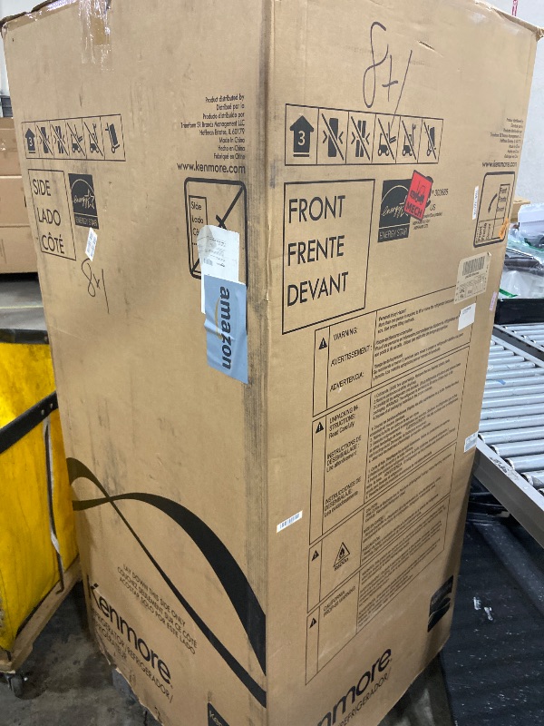 Photo 1 of Kenmore 33 in. 20.4 cu. ft Capacity Refrigerator/Freezer with Full-Width Adjustable Glass Shelving, Humidity Control Crispers, Ice Maker, ENERGY STAR Certified, White