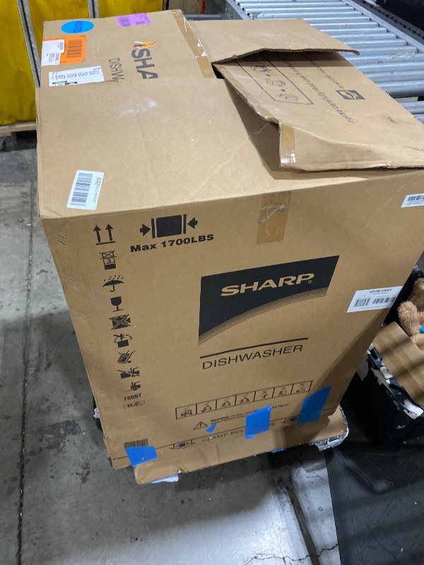 Photo 1 of Sharp SDW6726MS 24-inch Stainless Steel Dishwasher, 47 dB Library Quiet, Third Rack, Power Wash Sprayer, 12 Place Settings,