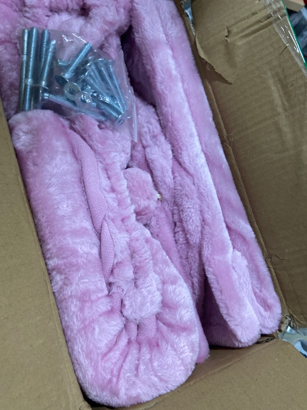 Photo 1 of KIYUMI Cat Tree Cat Tower Condo with Sisal Scratching Post for Indoor Cats Cat Tree Cat Furniture with Hammock Perch and Kitten Ball Toys, Multi-Level Pet Activity Center Pink