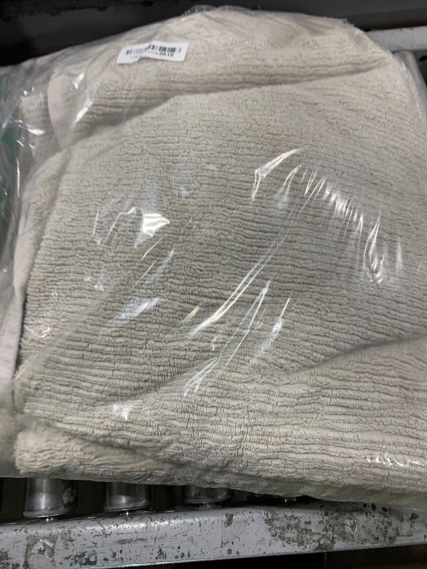 Photo 1 of Cozy Earth Ribbed Bath Towel Set - 60% Cotton 40% Viscose from Bamboo Bathroom Towels - Soft & Absorbent Textured Ribbed Pattern - 2 Pack Light Grey