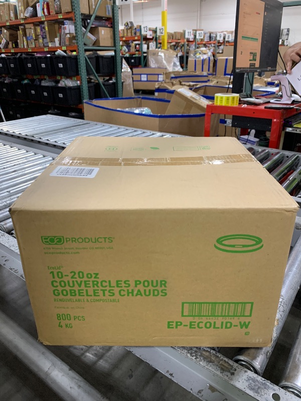 Photo 1 of Ecolid Renewable/Compostable Hot Cup Lid Pla Fits 10-20 Oz Hot Cups 50/Pack 16 Packs/Carton Qty: 800