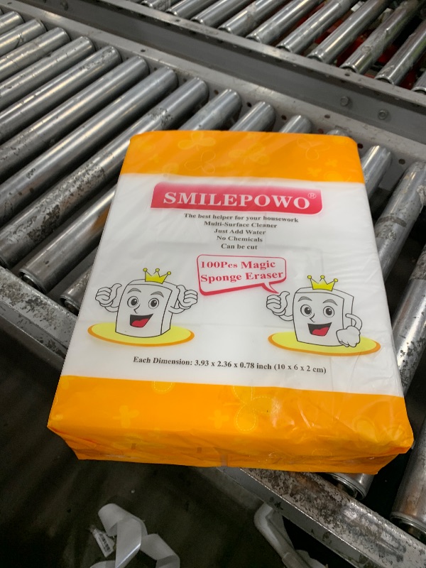 Photo 1 of 100 Pack Magic Sponge Eraser Extra Thick and Long Lasting Melamine Cleaning Sponges in Bulk - Multi Surface Power Scrubber Foam Cleaning Pads - Bathtub, Floor, Baseboard, Bathroom, Wall Cleaner